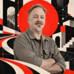 Editorial portrait of Dan Stahlnecker, CEO of Ingenuity, set against geometric forms and strategic pathway motifs.